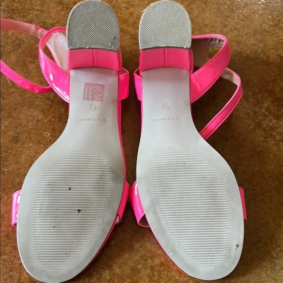 Hot Pink Heeled Sandals - Picture 8 of 9